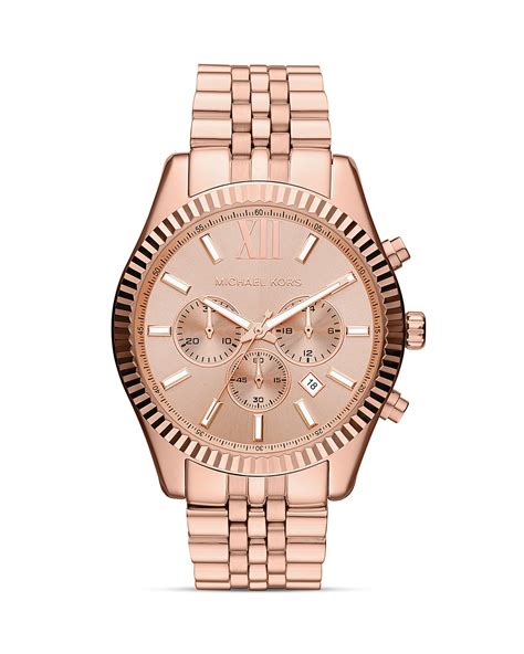 michael kors chocolate rose gold watch|rose gold mk watch men.